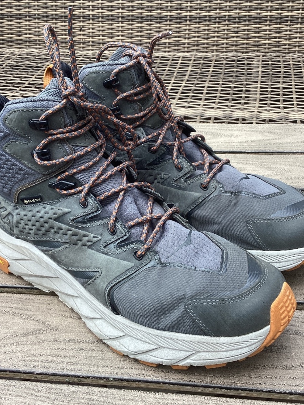 HOKA One One Anacapa Mid Gore-Tex GTX Hiking Shoes Boots Men’s 10D Grey Vibram O